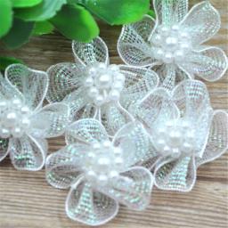 Organza Fita Flores Arcos com Apliques, U Pick, Artesanato Do Casamento, A011, 20 Pcs - Image 6