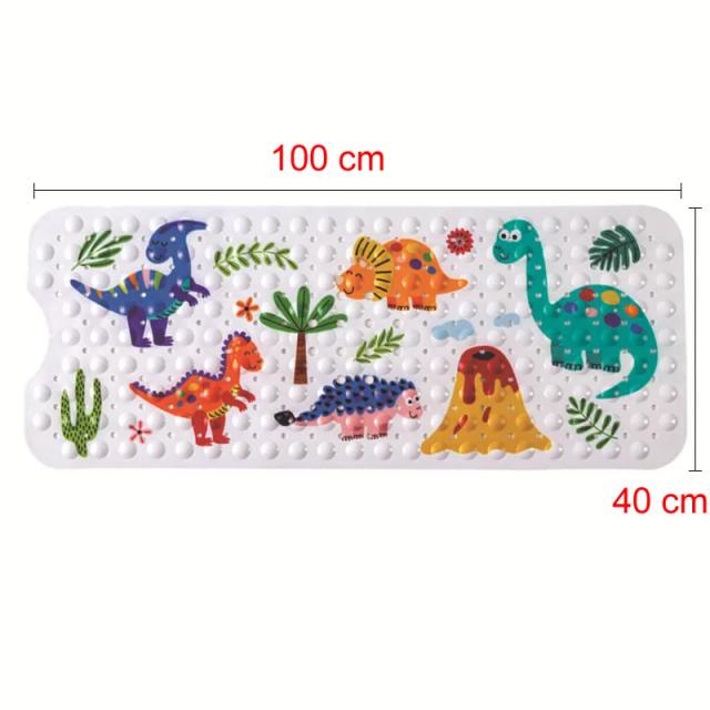Tapetes Antiderrapantes de PVC para Banheira com Design de Animais e Massagem Confortável para Crianças - 20 Cores Disponíveis