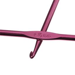 Alumínio Mão Costura Crochet Gancho, Cor Aleatória, Agulhas Ganchos, Fio De Costura Acessórios, Presentes para a Mãe, 15cm de comprimento, 4.5mm diâmetro, 5Pcs por conjunto - Image 3