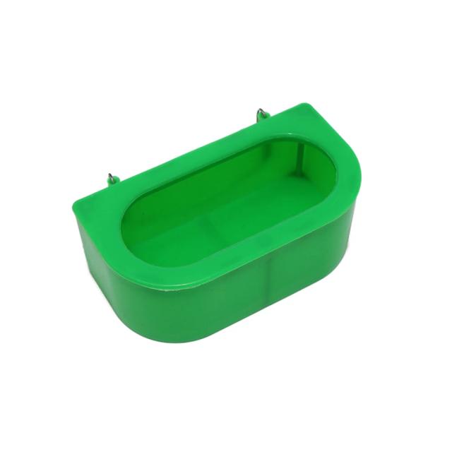 Alimentador de Pássaros Multifuncional em Plástico - Tigela Retangular para Bebedouro e Alimentação de Aves