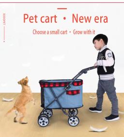 Transportador dobrável para cães e gatos, carrinho de pelúcia, pequeno chiens portátil andando suprimentos, acessórios para gatos - Image 1