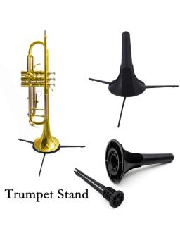 Tripé trompete dobrável portátil, suporte de metal, perna de instrumento, acessórios, instrumento musical, acessório, plástico preto - Image 3