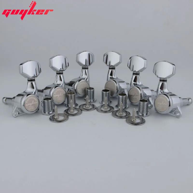 GUYKER-Cabeças De Máquinas De Guitarra Elétrica com Bloqueio De Metal, Sintonizadores De Bloqueio, Afinação De Pegs, Envio do Brasil - Image 1