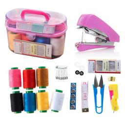 Ponto kits de costura para casa kit de costura acessórios básico profissional agulhas de costura e linha - Image 1