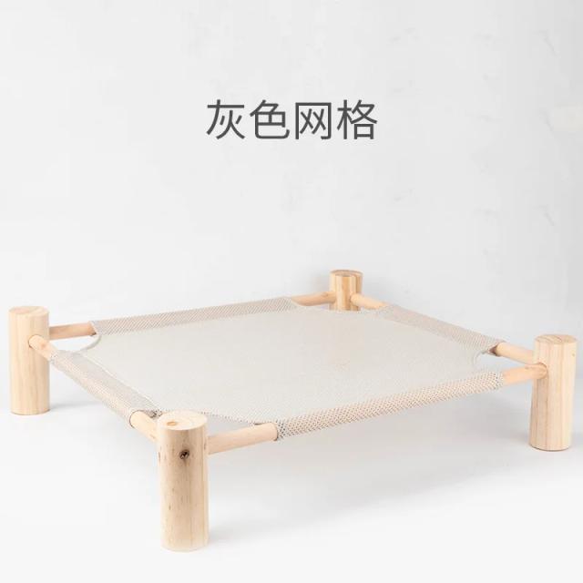 Cama elevada acolchoada de madeira para gatos, durável e confortável para pets
