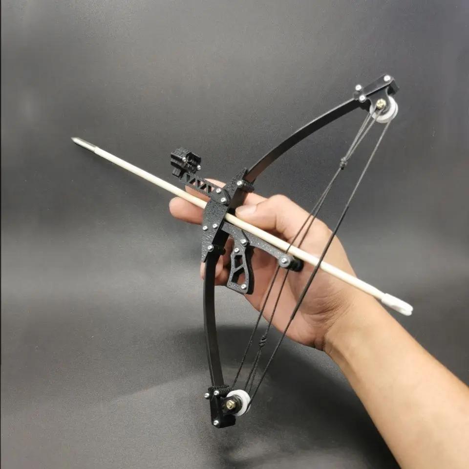 Ao ar livre mini arco composto com polia portátil destacável poderoso alvo tiro com arco e flecha brinquedos esportivos conjunto - Image 1