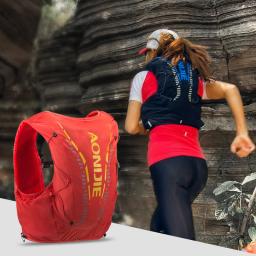 AONIJIE-Mochila Avançada de Hidratação da Pele, Bexiga de Água Macia, Saco, Colete, Frasco, Caminhadas, Trilha, Corrida, Maratona, Corrida, 12L, C962 - Image 5