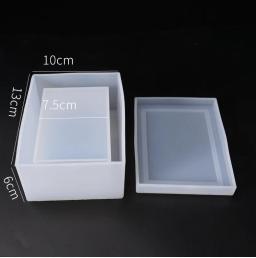 Criativa DIY Caixa De Tecido Caixa De Presente Da Jóia, Molde De Silicone Para Artesanato, Caixa De Armazenamento Artesanal Para Casa, Cristal UV Moldes De Resina Epóxi - Image 2
