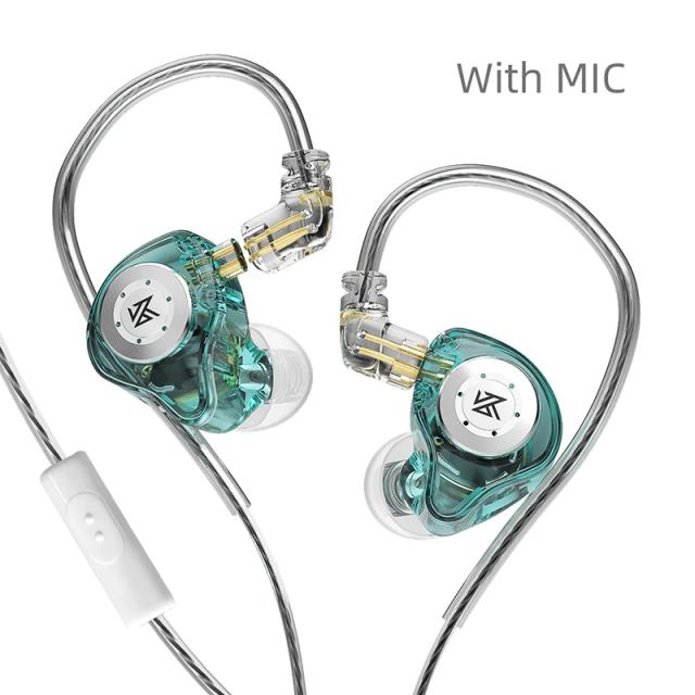 KZ EDX Pro Fones de Ouvido Dinâmicos Hi-Fi com Fio Baixo Estéreo Jogo Música 10mm