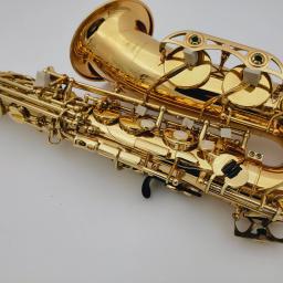 Fotos reais YAS-62 saxofone alto eb tune bronze chapeado laca ouro profissional instrumento musical com caso frete grátis - Image 3