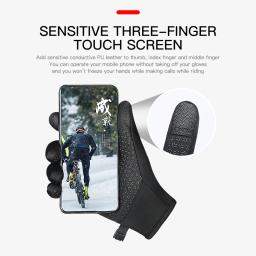 Luvas de ciclismo de dedo completo impermeável, Touchscreen, ao ar livre, bicicleta, bicicleta, caminhadas, motocicleta, esporte, bicicleta, inverno - Image 4