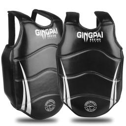 Guarda no peito boxe mma kickboxing corpo colete protetor artes marciais wtf reversível rib shield taekwondo treinamento alvo uniforme - Image 1