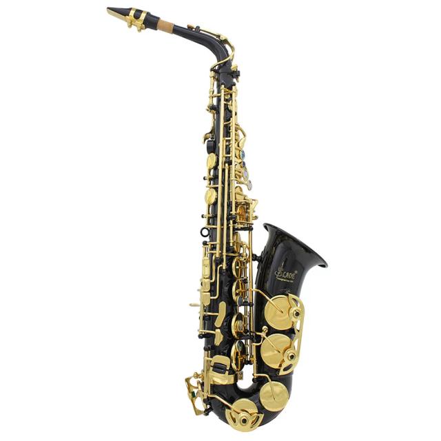Saxofone Alto Eb Lacado em Dourado com Case, Luvas e Acessórios Inclusos