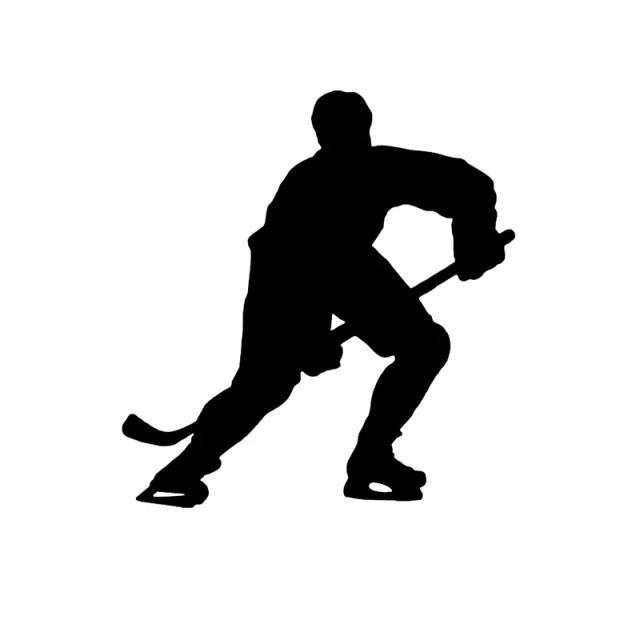 Adesivo Divertido de Vinil para Carro: Jogador de Hóquei em Patinação 14.5x15.2cm
