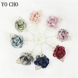 YO CHO-Corsage de pulso para dama de honra, pulseira casamento para dama de honra, flores de seda para homens - Image 6