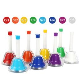 Conjunto de instrumentos de percussão para crianças, sino de cor 8-notas, chocalho de metal, brinquedo de aprendizagem musical, ajuda educacional precoce, brinquedos infantis - Image 2