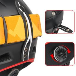 Unisex super leve capacete de esqui portátil, veludo ABS branco, proteção de segurança para a cabeça, integrado, quente, equitação, inverno, 2024 - Image 5