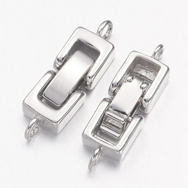 Conjuntos de Fechos de Metal para Pulseira de Relógio - Suprimentos DIY com Orifício de 24x7x4mm, 1mm