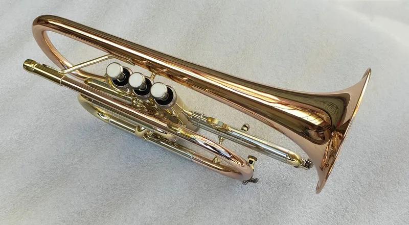 Trompete de bronze com caixa e bocal, Cornetaa Bb, alta qualidade, instrumentos musicais - Image 1