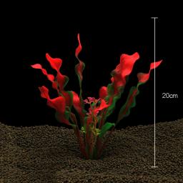 Plantas de aquário artificiais decoração do tanque de peixes planta de água grama ornamento plástico subaquático água ervas daninhas visualização decoração - Image 5