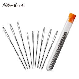 Agulhas para fechar agulhas de tricô, 9 peças, fio grande de aço, agulhas de costura, de mão crochê, conjunto de gancho, kit diy, ferramentas de artesanato, 3 tamanhos - Image 1