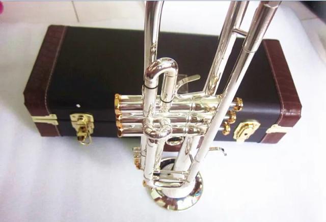 Trompete Profissional LT180S-72 Stradivarius BB em Bronze Prateado com Estojo Inclusivo