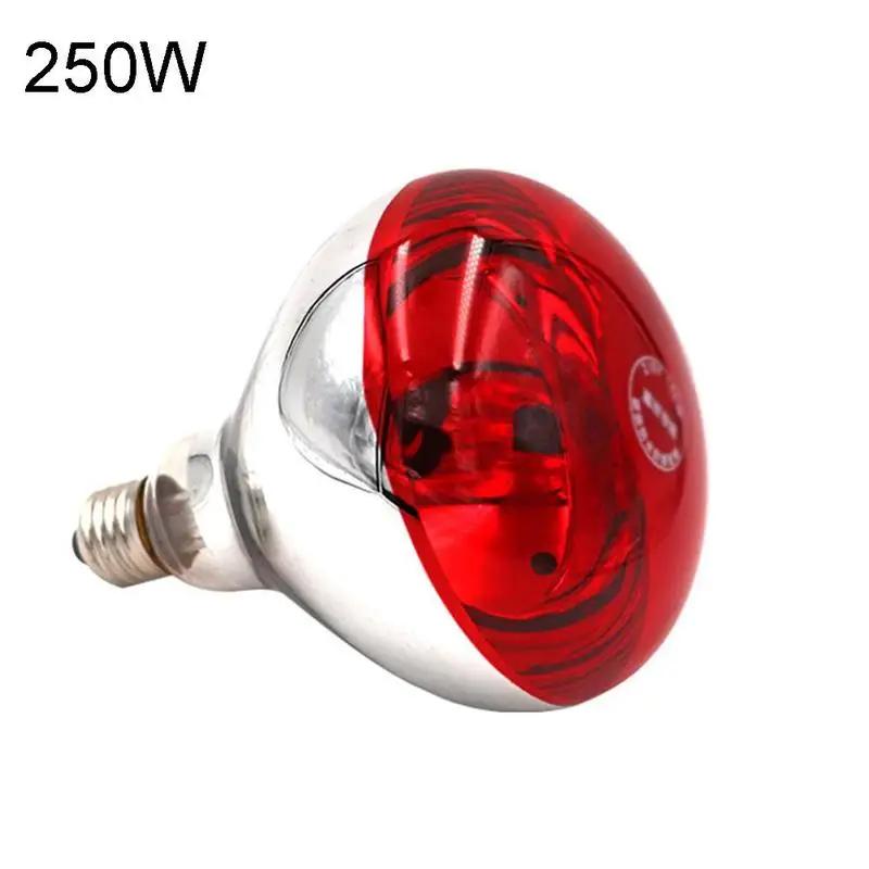 Lâmpada de aquecimento de criação para porco frango 100/150/200/250w lâmpadas de calor luz agrícola infravermelho ray led hatch cão gato cor vermelha - Image 1