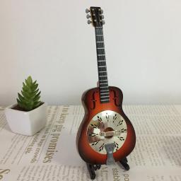 Miniatura de madeira baixo elétrico 20cm, instrumento musical, modelo para 1/6, acessórios de casa de bonecas, figuras de ação - Image 3