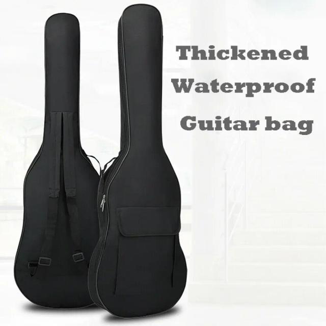 Saco Impermeável Acolchoado para Guitarra Elétrica e Baixo - Preto e Resistente
