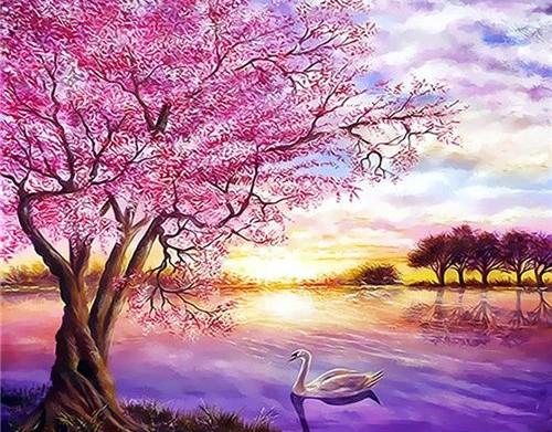 Huacan-pintura de paisagem por número, desenho em tela, cenário, pintado à mão, presente de arte, fotos para decoração - Image 1