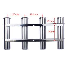 Aço Inoxidável Vara De Pesca Suporte De Armazenamento Rack, Barco Marinho, Iate Acessórios, 4 Tubo, Organizador Do Barco - Image 4