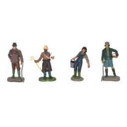 Figuras Pessoas Modelo para Diorama, Série Fazenda, Vilão, 4-Pessoas, Exibição de Mesa de Areia, Escala 1:32 - Image 2