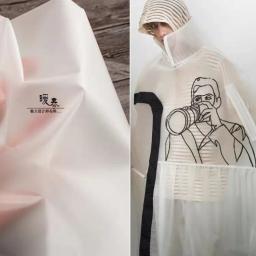 Tecido plástico impermeável do PVC, DIY Raincoat, casaco, sacos decoração, roupas, fosco, TPU, branco, desenhista, 0.1mm, 0.3mm - Image 5