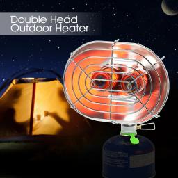 Aquecedores portáteis de cabeça dupla ao ar livre, Infrared Ray Camping Aquecimento Fogão, Warmer Fogão a gás para acampamento ao ar livre - Image 2