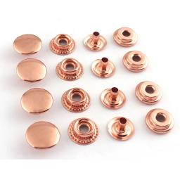 Botões de pressão rosa dourado, botões de pressão com mola, rebite de metal, botões com fecho de couro, fixadores para costura - Image 1