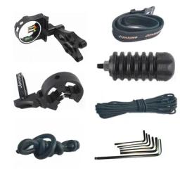 Conjunto completo de acessórios para arco jx1000, 7 peças, para arco composto, inclui estabilizador, mira, descanso de flecha, peep sight - Image 2