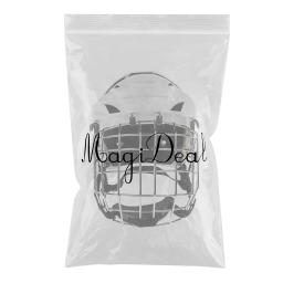 Capacete ajustável hóquei de gelo & máscara de rosto combo para homens & mulheres branco m/g - Image 5