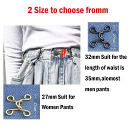 Fivela de metal com fecho de cintura, extensor ajustável com botão de pressão para roupas, ganchos de costura, artesanato, 1 conjunto de 27/32mm - Image 6