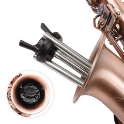 Saxofone soprano vermelho antigo, instrumento de sopro em madeira com estojo, luvas de limpeza, pano de limpeza, escova, alça, maleta - Image 4