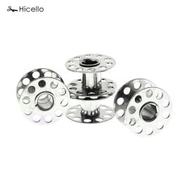 10 pçs/pçs/set bobinas spool máquina de costura artesanato ferramenta aço inoxidável suprimentos de costura bobinas spool para o irmão janome singer 2x1cm - Image 4
