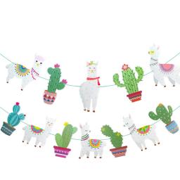 Decoração de festa temática de lhama, banners de feliz aniversário, balões de folha de alpaca, aniversário infantil, chá de bebê, adereços de cabine de foto de lhama - Image 1
