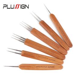 (1 gancho 2 ganchos 3 ganchos) 3 pçs/lote dreadlock crochê gancho dreadlocks ferramentas 0.5mm 0.75mm tamanho agulha de crochê de madeira para tranças de cabelo - Image 1