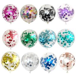 Ouro confetti látex balões, transparente glitter hélio balões, para o casamento, baby shower, festa de aniversário, 5/10/20pcs - Image 1