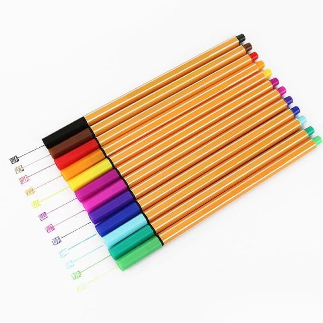 Canetas Fine Point 0.4mm para Desenho e Anotações em Cores - Conjunto com 12 Peças para Escritório e Projetos Artísticos