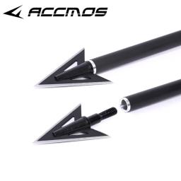 2 lâminas afiada cabeças de seta caça broadheads rosca parafuso em tiro com arco e flecha de pesca dicas cabeça pontos tiro com arco aço - Image 3
