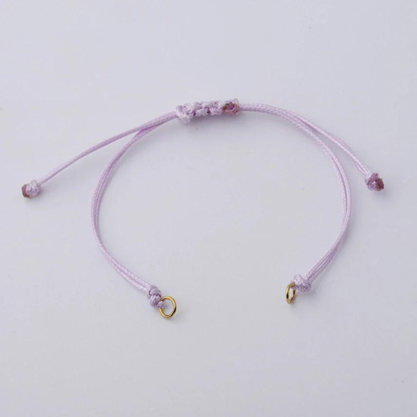 Corda ajustável multicolor para pulseira feita à mão, 5pcs, encantos, conectores, acessórios de jóias feitos à mão, diy - Image 1