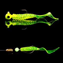 Isca De Pesca De Silicone Macio, Isca De Pesca, Giratória Jigging Wobblers, Camarão Baixo, Cheiro De Peixe, Iscas De Borracha Artificial, Verme, 4,8 cm, 1,2g, 10Pcs - Image 6
