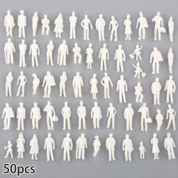 Misto Pintado Figuras Em Miniatura De Plástico, Modelo De Trem Ferroviário, Brand New, 50 Pcs, 100Pcs - Image 1