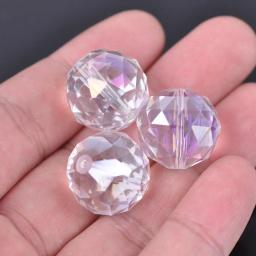 Colorido Banhado Contas De Vidro De Cristal, Grande, Redondo, Facetada, Solto, Fazer Jóias, Artesanato de DIY, Descobertas, 5Pcs, 20mm - Image 3