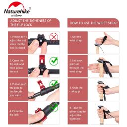 Naturehike bastao de caminhada bastão retrátil bastao retratil bastao trekking bastão de caminhada ultralight bastao de caminhada fibra de carbono bastão caminhada bengalas hiking escalada 2pcs trekking stick - Image 5